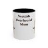 11oz Scottish Deerhound Dog Mom Mug, Black, front view