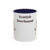 11oz Scottish Deerhound Mug, Navy, front view