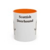 11oz Scottish Deerhound Mug, Orange, front view