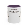 11oz Scottish Deerhound Mug, Purple, front view