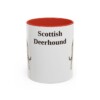 11oz Scottish Deerhound Mug, Red, front view