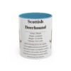 11oz Scottish Deerhound Mug, Light Blue, front view