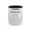 11oz Scottish Deerhound Mug, Navy, front view