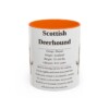 11oz Scottish Deerhound Mug, Orange, front view