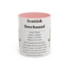 11oz Scottish Deerhound Mug, Pink, front view