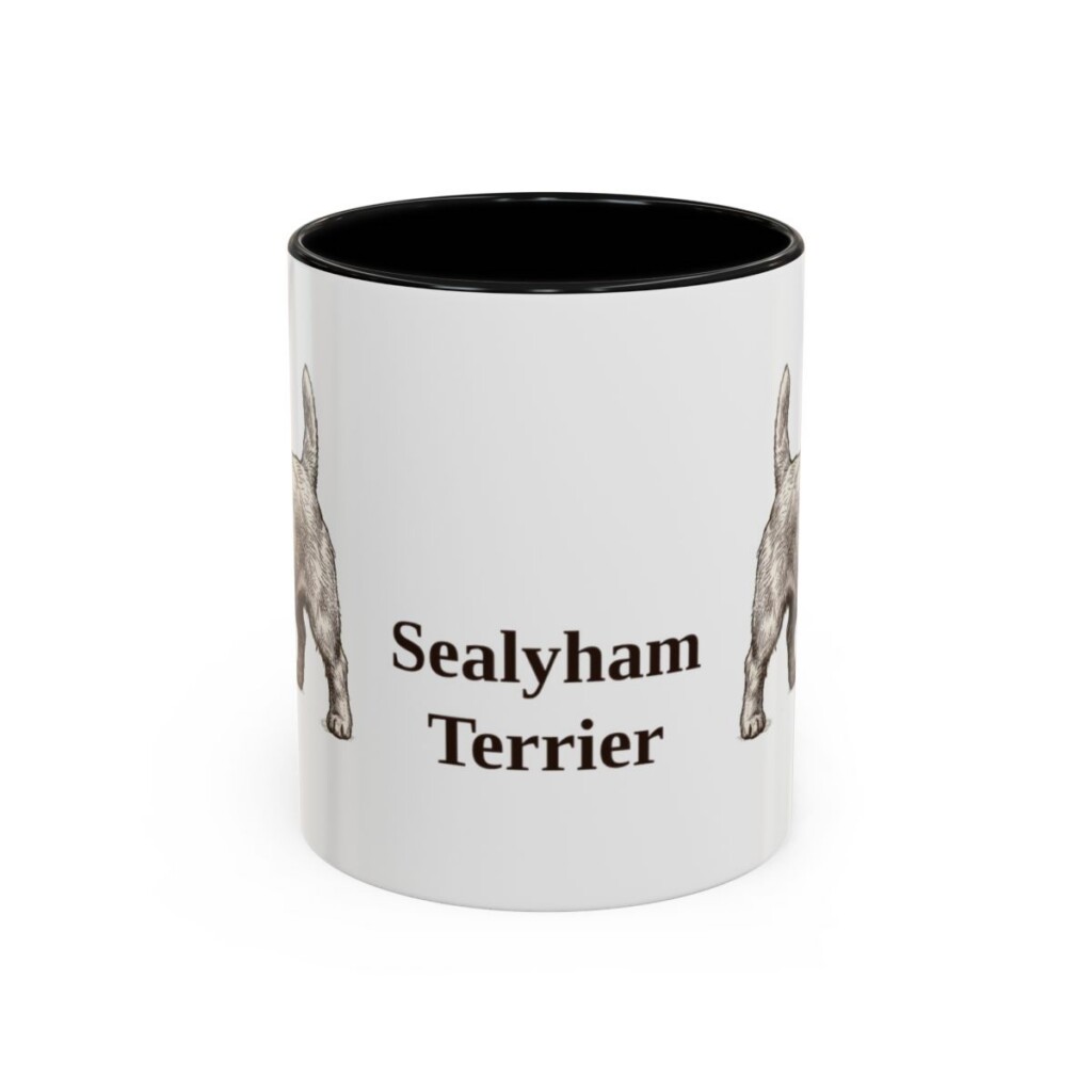 11oz Sealyham Terrier Mug, Black, front view