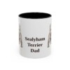 11oz Sealyham Terrier Dog Dad Mug, Black, front view