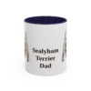 11oz Sealyham Terrier Dog Dad Mug, Navy, front view