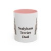 11oz Sealyham Terrier Dog Dad Mug, Pink, front view