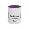 11oz Sealyham Terrier Dog Dad Mug, Purple, front view