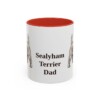 11oz Sealyham Terrier Dog Dad Mug, Red, front view