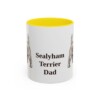11oz Sealyham Terrier Dog Dad Mug, Yellow, front view