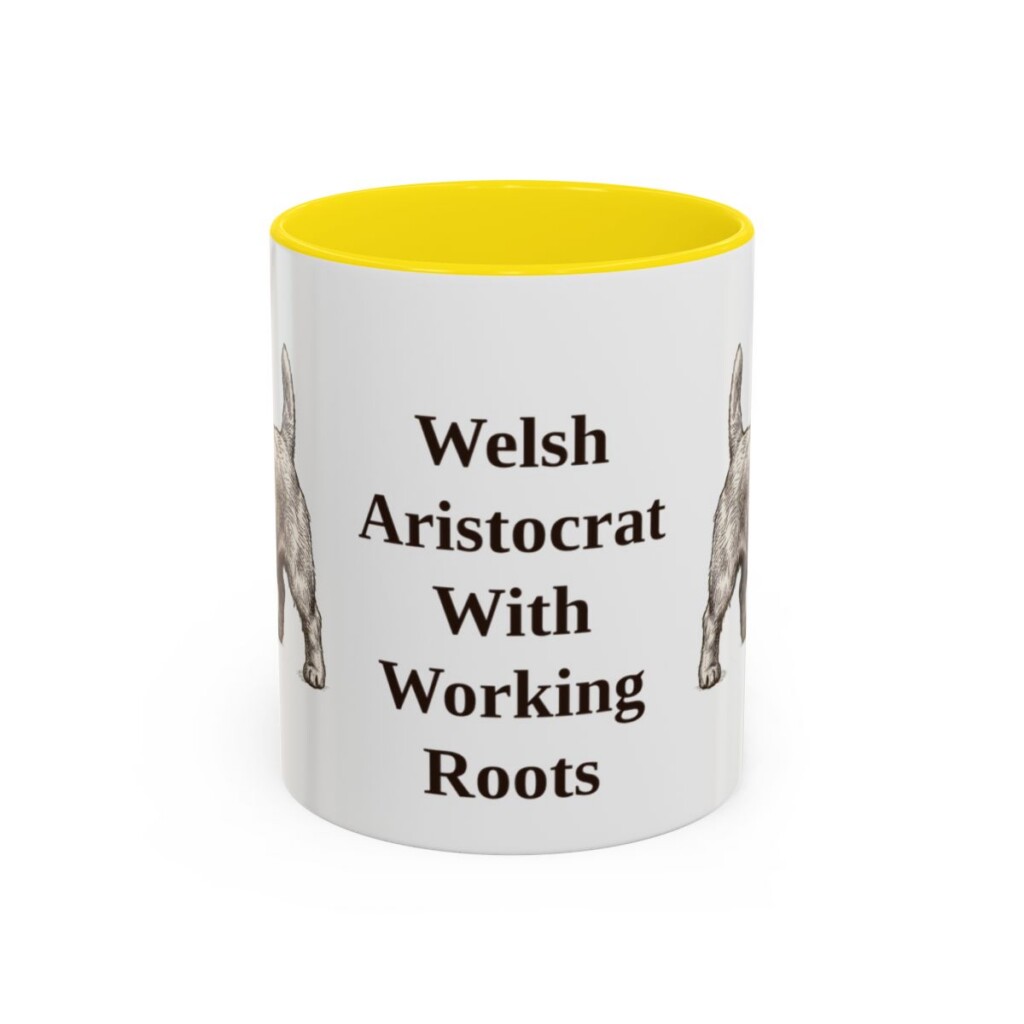 11oz-sealyham-terrier-mug-humor-yellow 11oz Funny Sealyham Terrier Mug, Yellow, front view