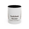 11oz Sealyham Terrier Latin Mug, Black, front view