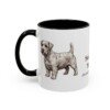11oz Sealyham Terrier Latin Mug, Black, left side view