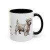 11oz Sealyham Terrier Latin Mug, Black, right side view