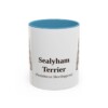 11oz Sealyham Terrier Latin Mug, Light Blue, front view