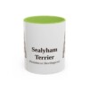 11oz Sealyham Terrier Latin Mug, Light Green, front view