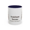 11oz Sealyham Terrier Latin Mug, Navy, front view