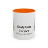 11oz Sealyham Terrier Latin Mug, Orange, front view