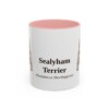 11oz Sealyham Terrier Latin Mug, Pink, front view