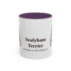 11oz Sealyham Terrier Latin Mug, Purple, front view