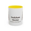 11oz Sealyham Terrier Latin Mug, Yellow, front view