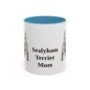 11oz Sealyham Terrier Dog Mom Mug, Light Blue, front view