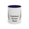 11oz Sealyham Terrier Dog Mom Mug, Navy, front view