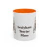 11oz Sealyham Terrier Dog Mom Mug, Orange, front view