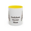 11oz Sealyham Terrier Dog Mom Mug, Yellow, front view