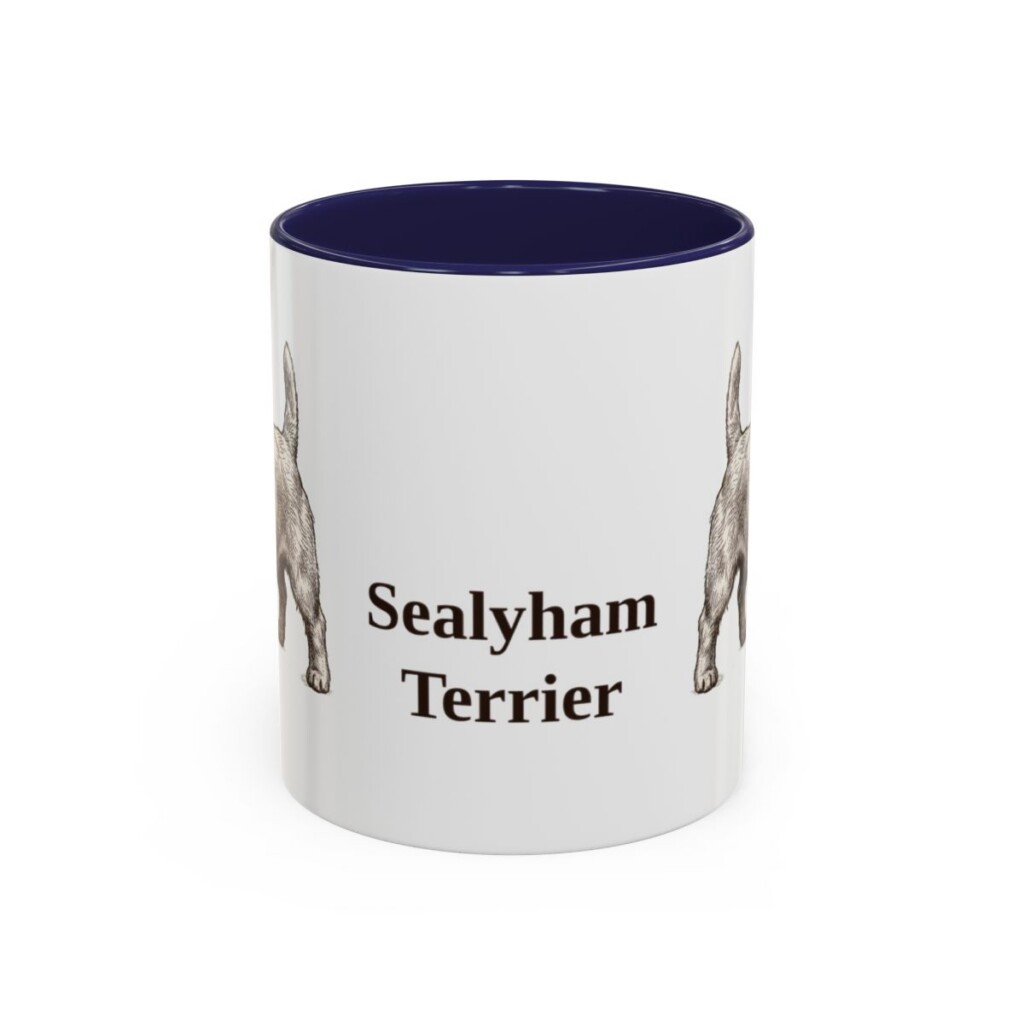 11oz Sealyham Terrier Mug, Navy, front view