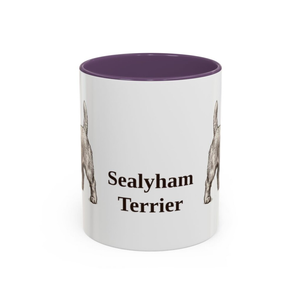 11oz Sealyham Terrier Mug, Purple, front view