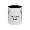 11oz Shar-Pei Dog Dad Mug, Black, front view