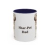 11oz Shar-Pei Dog Dad Mug, Navy, front view