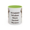 11oz Funny Shar-Pei Mug, Light Green, front view