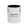 11oz Shar-Pei Latin Mug, Black, front view