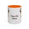 11oz Shar-Pei Dog Mom Mug, Orange, front view