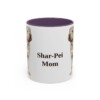 11oz Shar-Pei Dog Mom Mug, Purple, front view