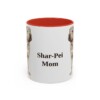 11oz Shar-Pei Dog Mom Mug, Red, front view