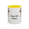 11oz Shar-Pei Dog Mom Mug, Yellow, front view