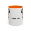 11oz Shar-Pei Mug, Orange, front view