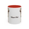 11oz Shar-Pei Mug, Red, front view