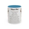 11oz Shar-Pei Mug, Light Blue, front view