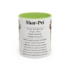 11oz Shar-Pei Mug, Light Green, front view