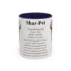 11oz Shar-Pei Mug, Navy, front view