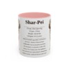11oz Shar-Pei Mug, Pink, front view