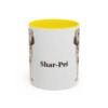 11oz Shar-Pei Mug, Yellow, front view