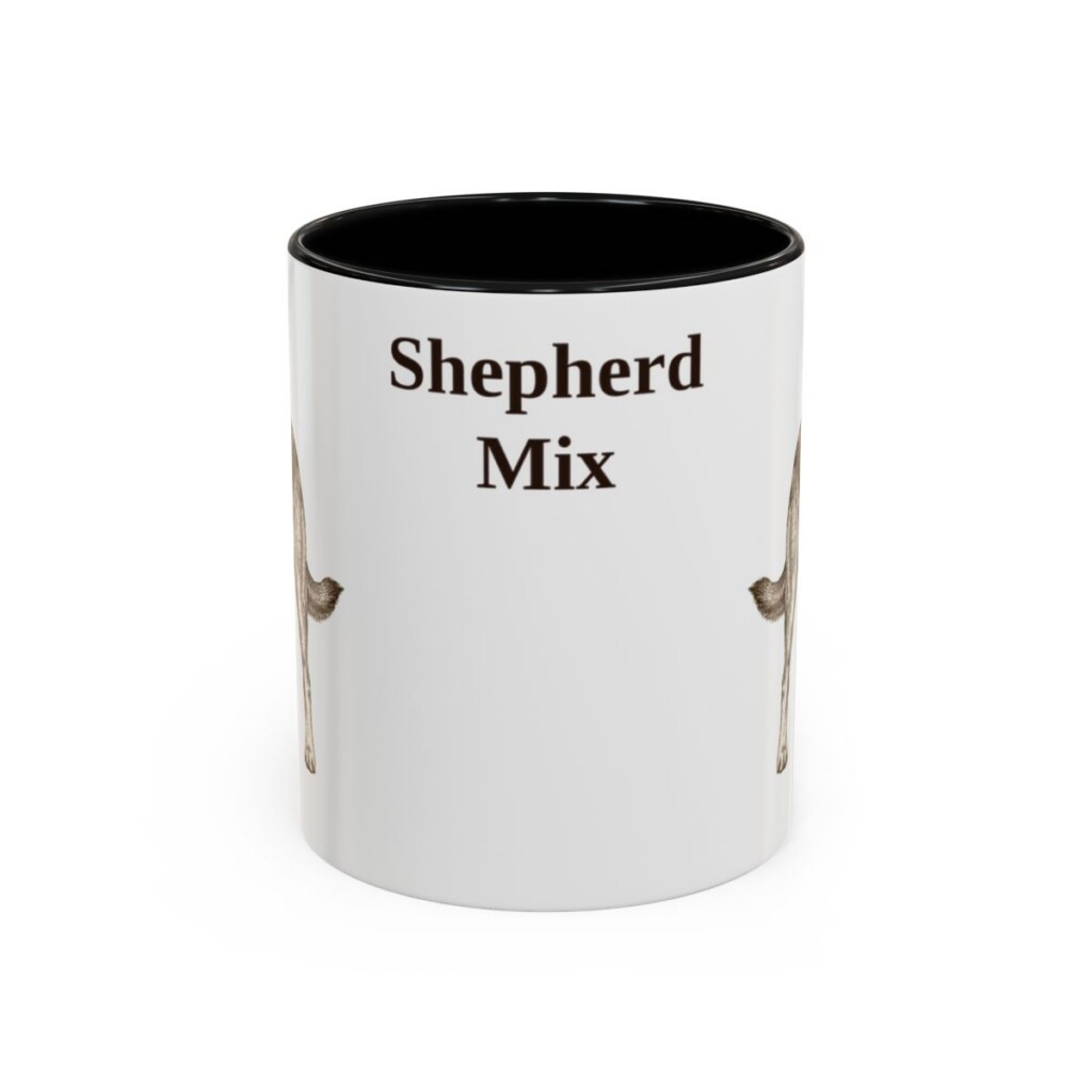 11oz Shepherd Mix Mug, Black, front view