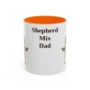 11oz Shepherd Mix Dog Dad Mug, Orange, front view